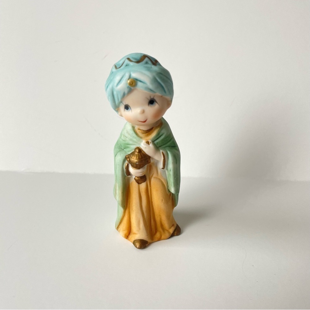 Vintage Frankel Porcelain Nativity Set Scene 7 Pieces - Picture 2 of 16